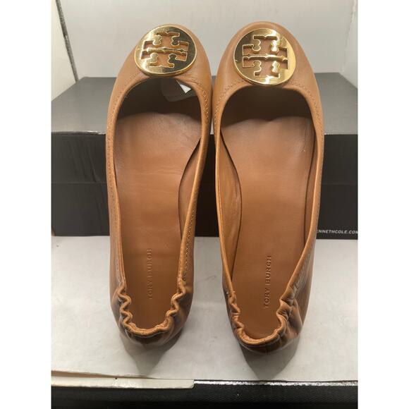 Tory Burch Reva Travel Leather Ballet Flats Size 8.5 M - Picture 2 of 10